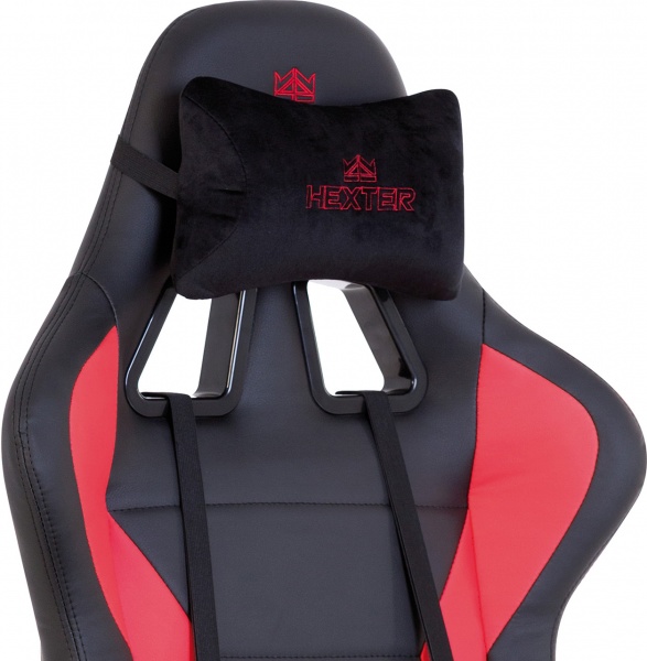 Крісло Nowy Styl HEXTER ML R1D TILT PL70 ECO/01 BLACK/RED FR чорний/червоний 