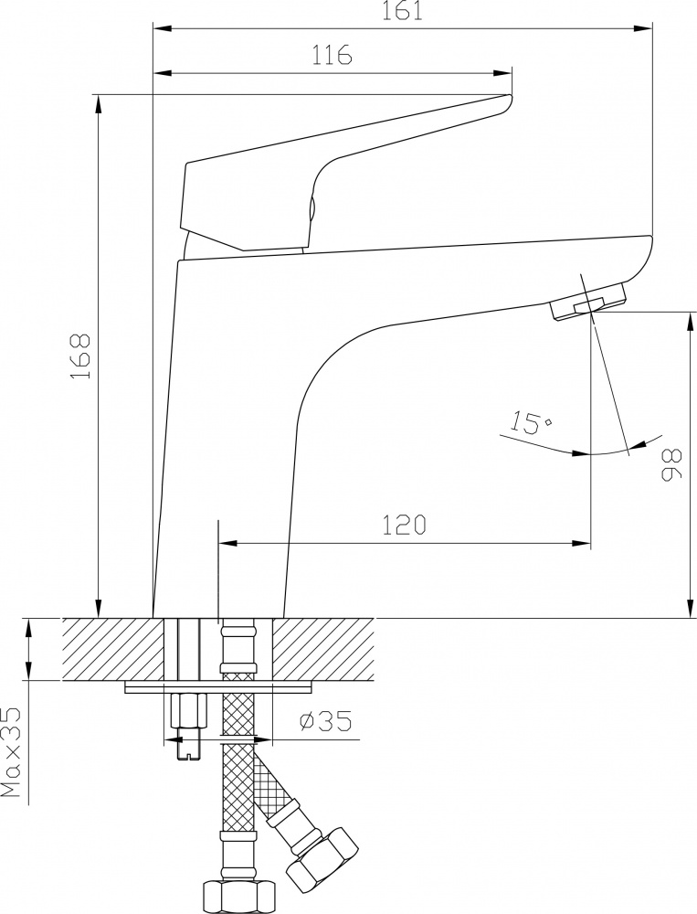 Змішувач для умивальника ScandiSPA Focus