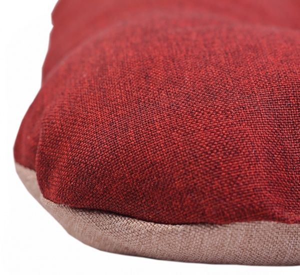 Подушка на стул Безе 41х41х8 жаккард С24+С01 бордо+карамель