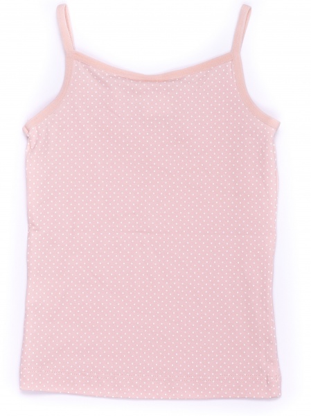 Майка детская для девочек Luna Kids в горошек р.92-98 пудровый VD 0157 /пудровий в білий горо 