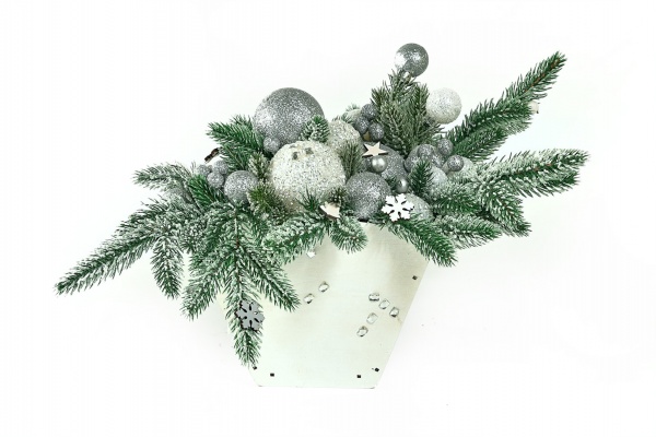 Декорация новогодняя Кашпо Снежная королева 4120 