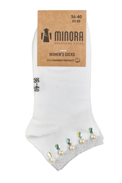 Шкарпетки жіночі MINORA бежевий/білий/бузковий/бордовий/персиковий/синій/чорний 