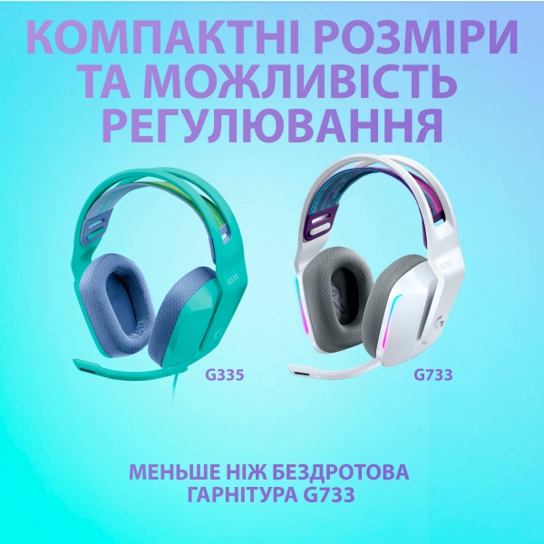 Гарнитура игровая Logitech G335 Wired Gaming Headset green (981-001024) 