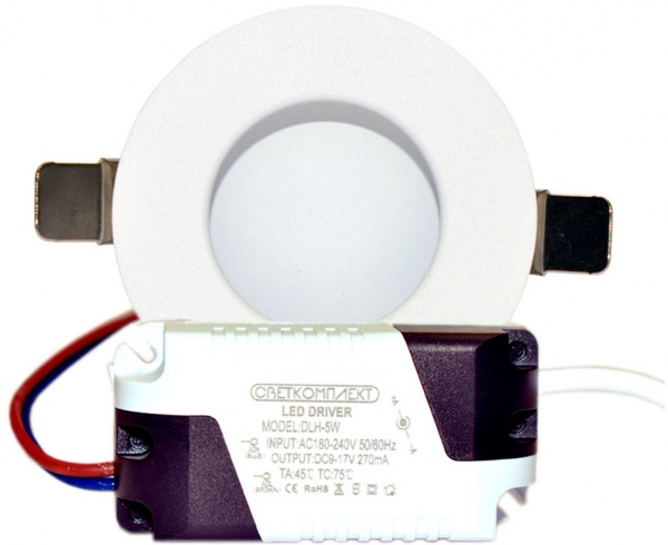 Светильник точечный Светкомплект DLH-05R 5W WH 4500К Білий LED 