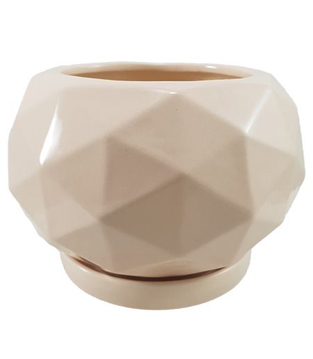 Горщик керамічний Резон Вітряниця круглий 0,9 л персиковий (Р280пер) 