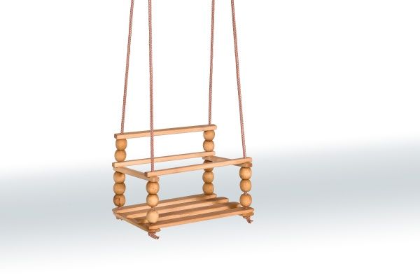 Качели Гойдалка деревянная – 2 (со спинкой)
