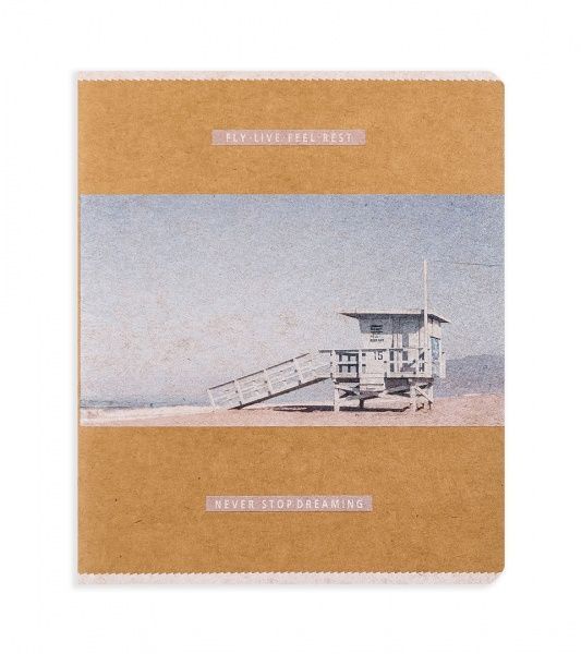 Комплект зошитів Не переставай мріяти 96 аркушів у клітинку крафт 10 шт. Поділля