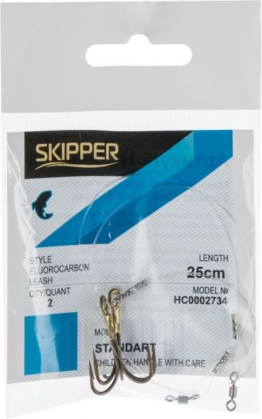 Поводок Skipper Fluorocarbon Standart 25 см 2 шт. НС0002734