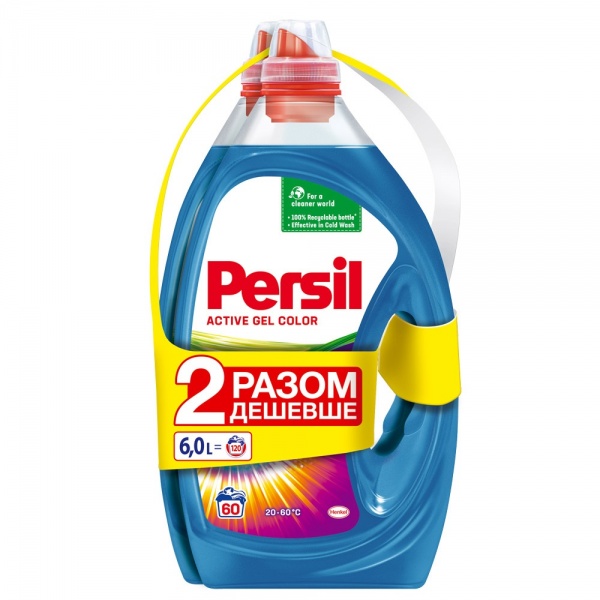 Гель для машинной и ручной стирки Persil Колор 3 л + 3 л 