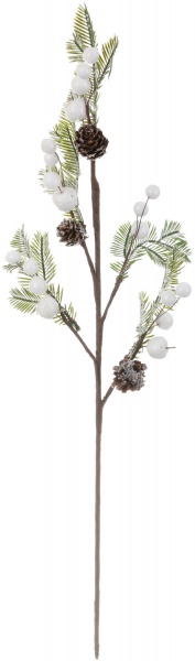 Гілочка декоративна 10х6х49 см біла CAA723370