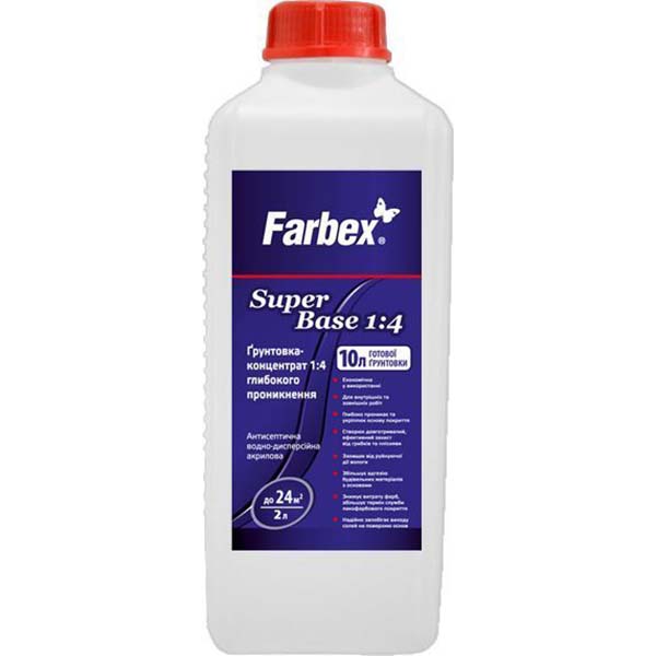 Ґрунтовка глибокопроникна Farbex 1:4 SuperBase 2 л