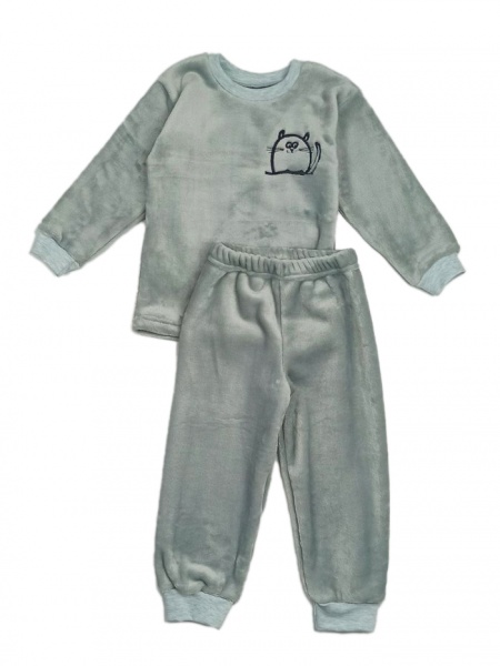 Піжама унісекс Маленькие люди Котик р.110–116 сірий 3164-555 