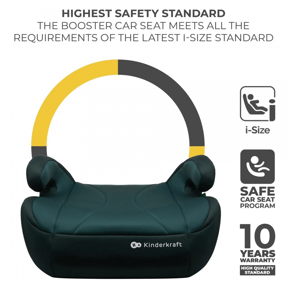 Автокрісло-бустер Kinderkraft i-Boost зелений KCIBOO00GRE0000