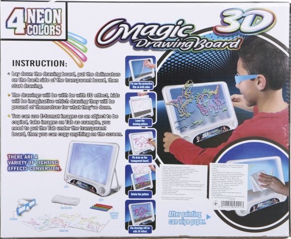 Доска для рисования Shantou Magic 3D Динозавры 2222251589013