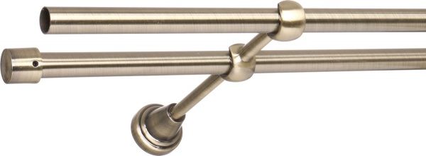 Карниз Gardinia Ally подвійний набірний d16/16 мм 200 см антична латунь 