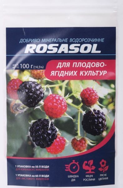 Добриво мінеральне ROSASOL для плодово-ягідних культур (весна-літо) 100 г