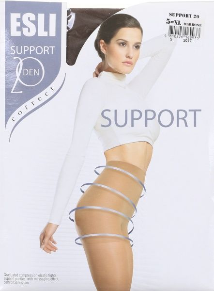 Колготки женские ESLI Support Support 20 den marrone р. 5 коричневый 