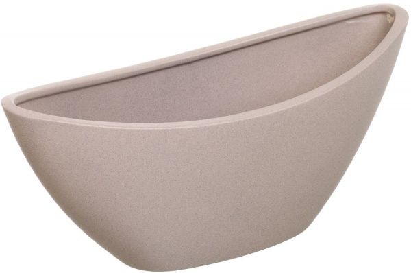 Кашпо керамическое Ориана-Запорожкерамика Лодочка крошка овальный 2,5л капучино 