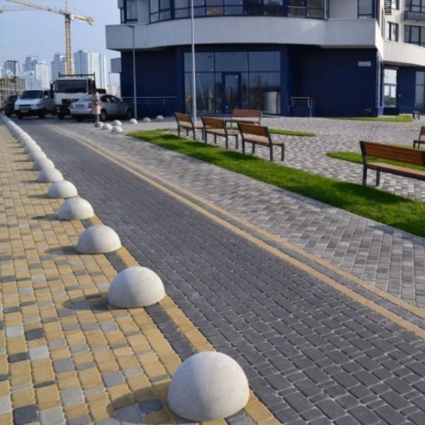 Півкуля антипаркувальна 500x500x250 мм сірий ЕПК МОДЕРН 