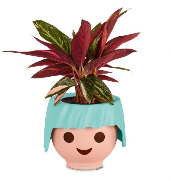 Кашпо пластиковое Lechuza OJO для детей круглый 0,25л бирюзовый 