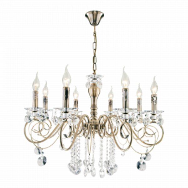 Люстра підвісна Strotskis Ravenna 8x60 Вт E14 антична бронза 10104/8 