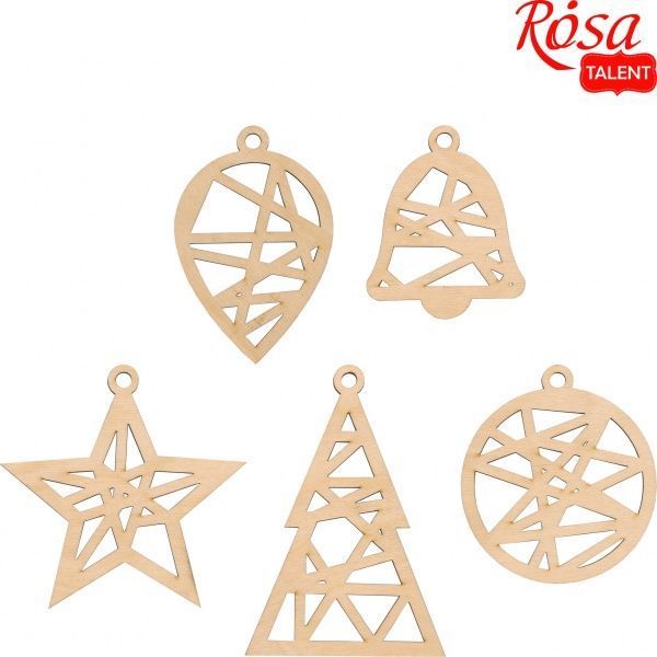 Набор заготовок Новогодние украшения 1 8x11 см 5 шт. Rosa Talent 
