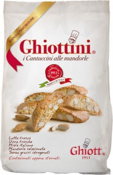 Печенье Ghiott миндальное Кантуччини Гиоттини 200 г (8004835001050) 