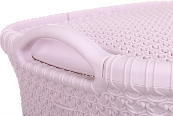 Кошик для білизни RIO KNIT 65 л 439х357х583 мм пудровий 