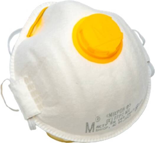 Респіратор Мікрон Ф формований FFP2 NR з клапаном видиху 