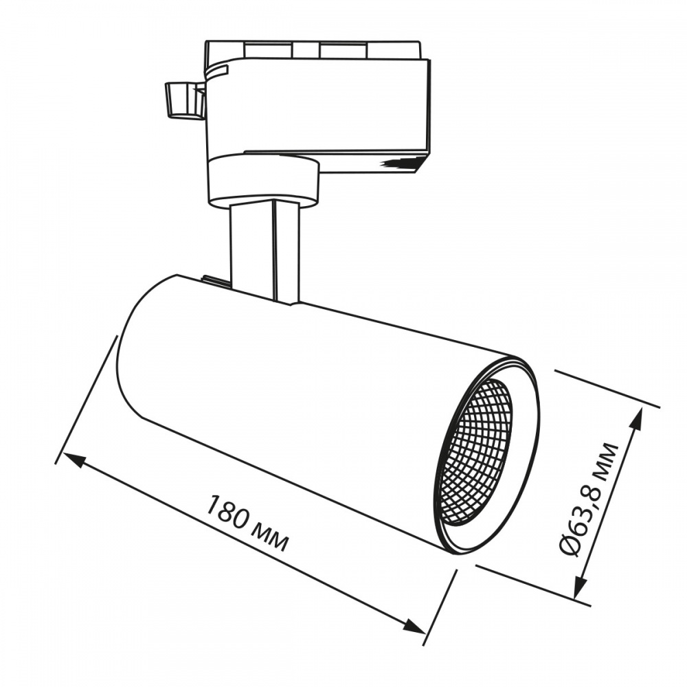 Трековый прожектор LED CONCEPT GALWAY 18 Вт 4200 К черный