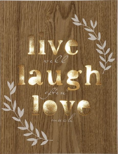 Декор настенный LED Live lough love 26x20 см 