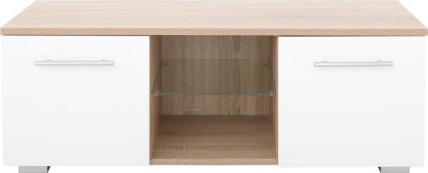 Тумба под ТВ Бильбао 3-Б дуб сонома/белый 