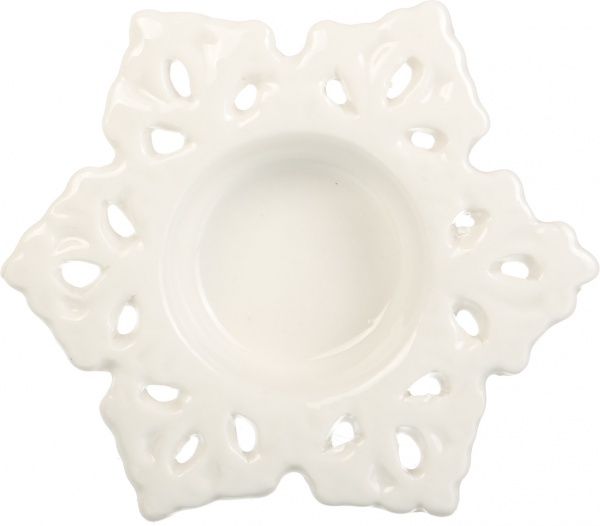 Декорація новорічна Підсвічник Сніжинка 10 см ZY6038 