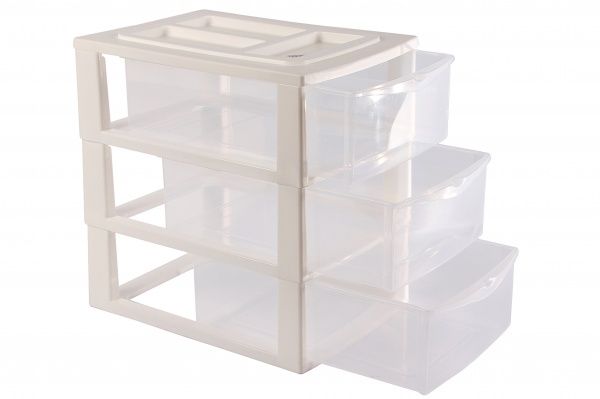 Комод пластиковий Heidrun 1518 Professional білий 380x270x380 мм