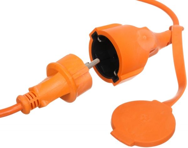 Подовжувач садовий Electraline 3х1 та ручка тримач з пластику із заземленням 1 гн. 40 м 1629 