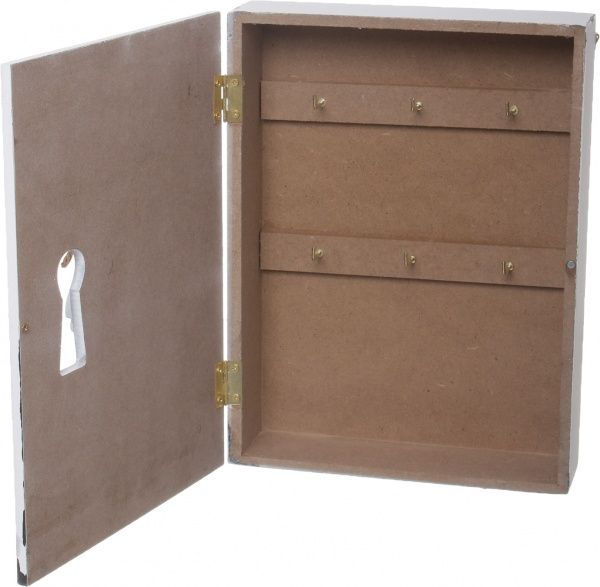 Ключниця Home на 6 гачків біла