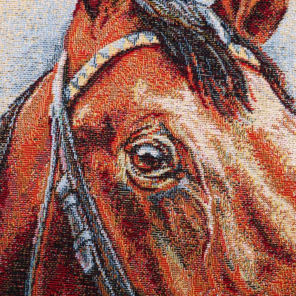 Наволочка декоративная Lefard Лошадь 47x47 см бежевый с рисунком Home Textile 