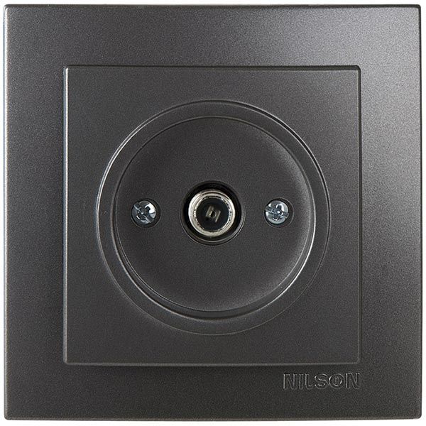 Розетка TV кінцева Nilson Touran антрацит
