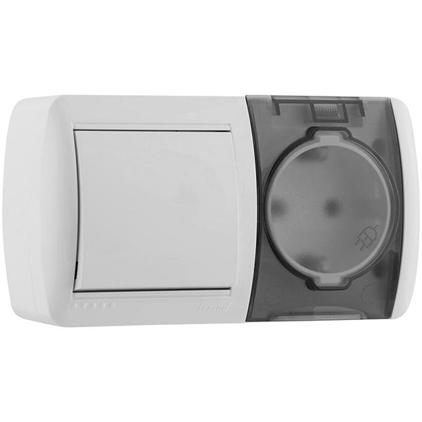 Вимикач і розетка Nata 710-0200-170 білі