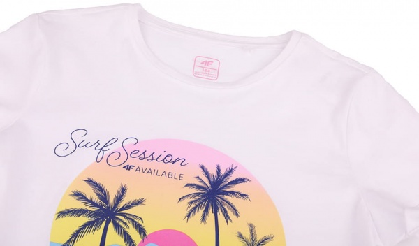 Футболка 4F HJL22-JTSD008-10S р.152 белый