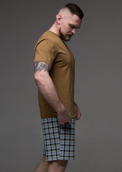 Пижама мужская Roksana 1211/12027 р. 48 коричневый