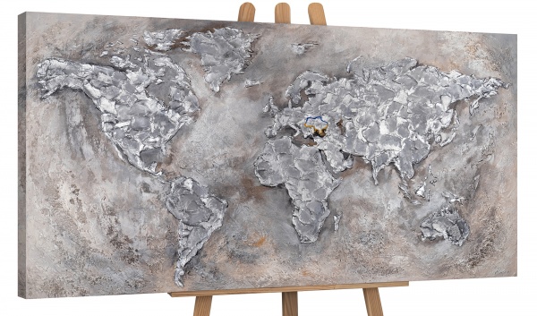 Картина Мировая карта 70x140 см YS-Art 