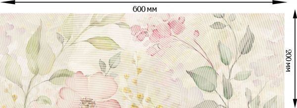 Плитка Allore Group Perla Floris Verde W\DEC M NR Glossy декор 20x60