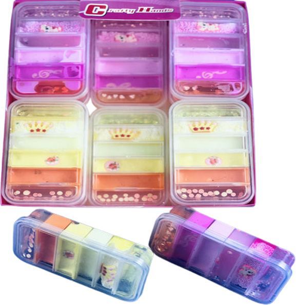 Пластичная масса слайм с фимо-добавками 6 в 1 Сладости