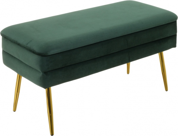 Сундук-пуф для хранения Pierre зеленый 79,5х37,5х42 см 