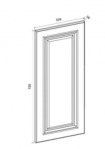 Боковина МС Глорія 72х31,6 см білий/Грейд