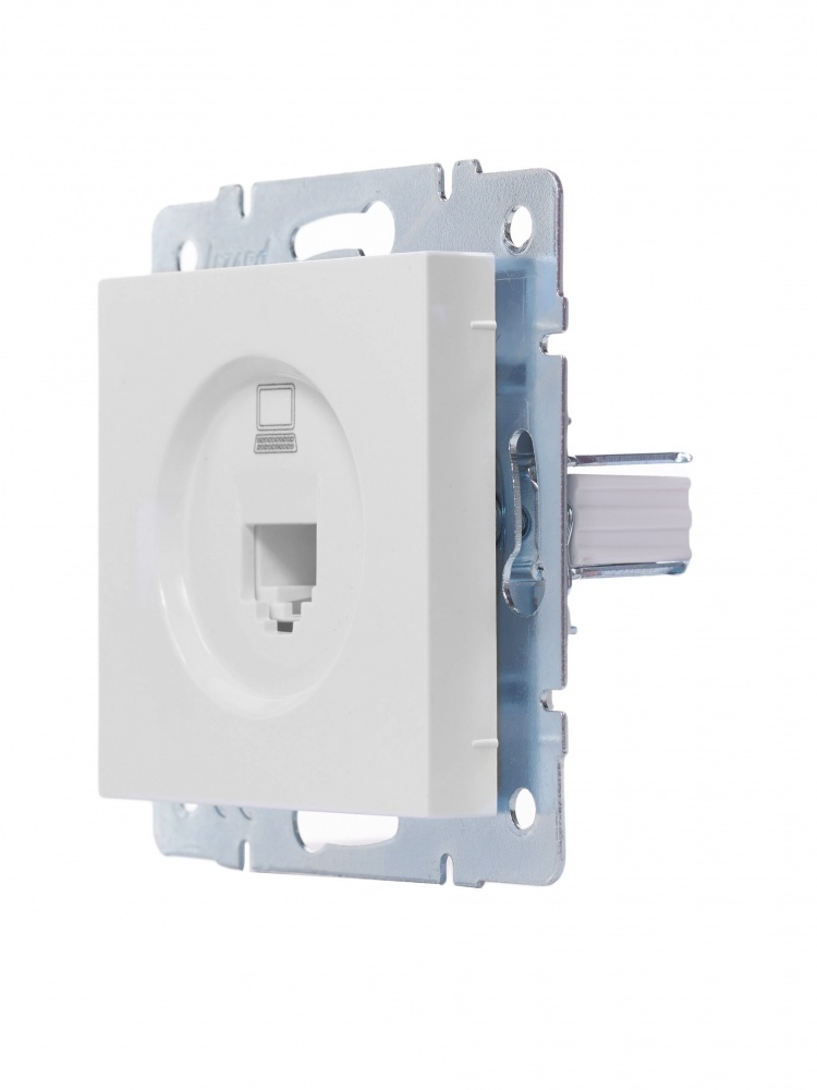 Розетка компьютерная 1 Lezard Vesna IP20 белый 742-0288-139