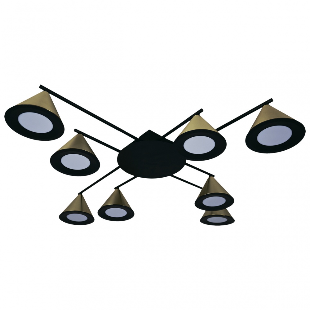 Люстра потолочная Hopfen STARK CL-8/4 BK 8xGX53 черный/золотой