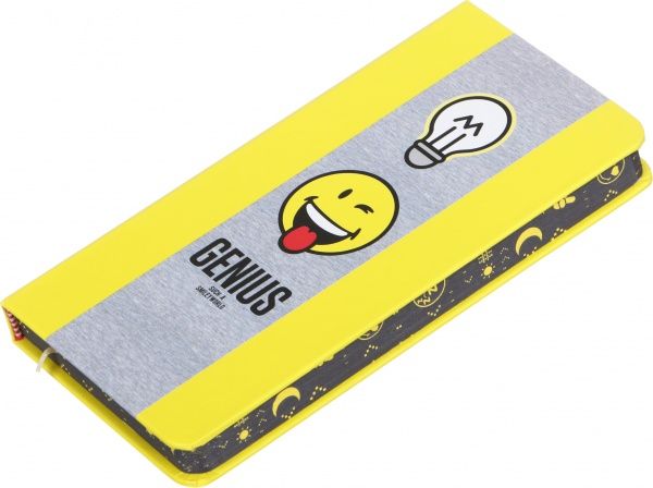 Книга для записей Гений 128 страниц желтая Smiley