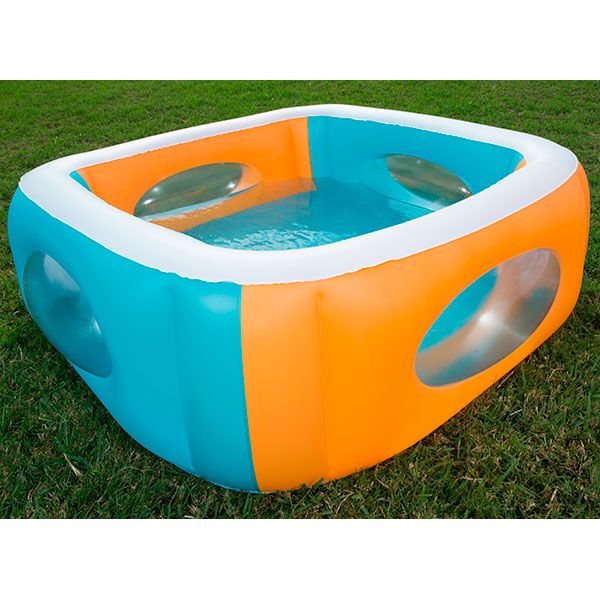 Бассейн надувной Bestway с окошками 168x168 см